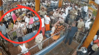 CCTV shows BJP MLA’s daughter slapping cop at Karnataka temple | Bengaluru News