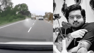 Dashcam captures Atiq Ahmed’s son Abaan’s fatal crash in Jhansi | Lucknow News