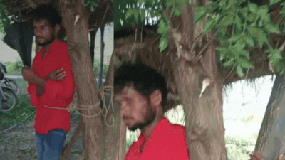 Man tied to tree, ‘assaulted’ by mob after visiting woman in UP; video emerges | Bareilly News