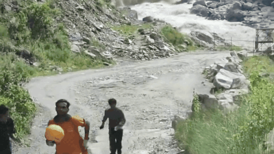 ‘OMG, OMG!’ Villagers run for life as flash flood chases them after swallowing bridge – watch video