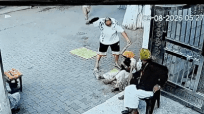 Video: Punjab man beats woman beggar with slipper 9 times, kicks her outside temple