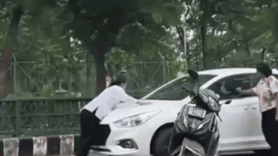 Lucknow Accident: Lucknow horror: Woman hit by car, dragged on bonnet after dispute near Janeshwar Mishra Park | Lucknow News