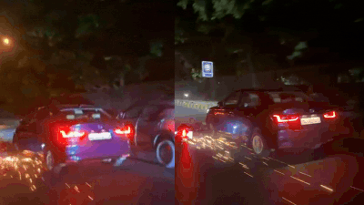 Watch: Car hits bike, drags it for 100 metres on Delhi road; driver held | Delhi News