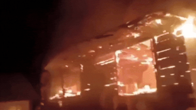 Kishtwar Fire: Watch: Massive fire destroys 8 houses, several cowsheds in J&K’s Kishtwar | India News